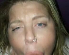 BBW sucks fat cock