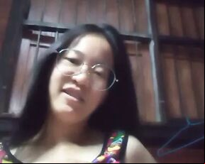 Asian girl at home alone and bored masturbates 9