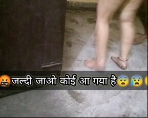 Indian lovers fucking in home suddenly come some one